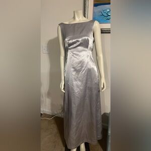 Vintage Silver Satin Gown